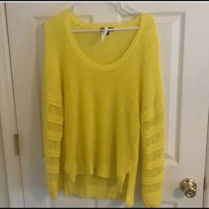 J. Crew Sweater, Yellow, Scoopneck, Bell Sleeves